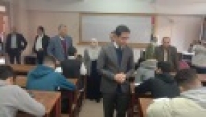 BU president inspects the exams in the faculty of science