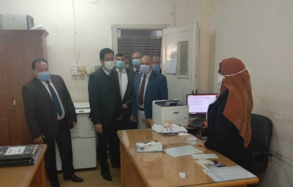 El Gizawy inspects the various Departments of the University Administration