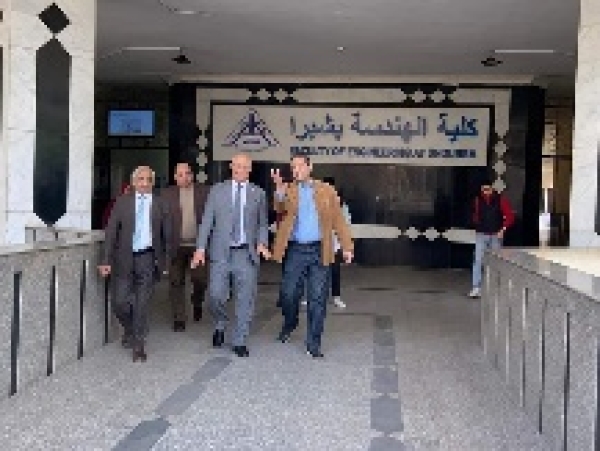 BU president inspects the exams in the faculty of engineering/ Shubra