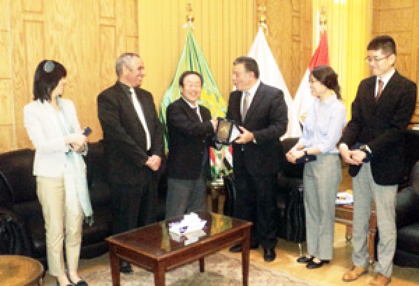 Benha University President receives A Delegation from JICA